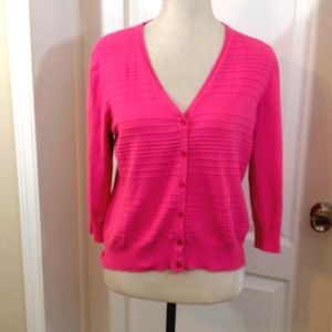 Cable & Gauge Hot Pink Cardigan PL